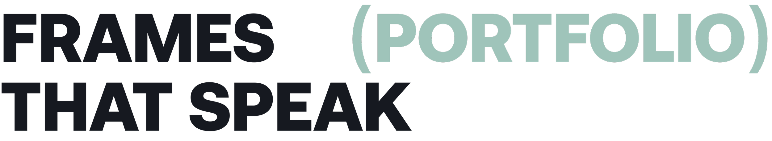 Frames that speak (PORTFOLIO)