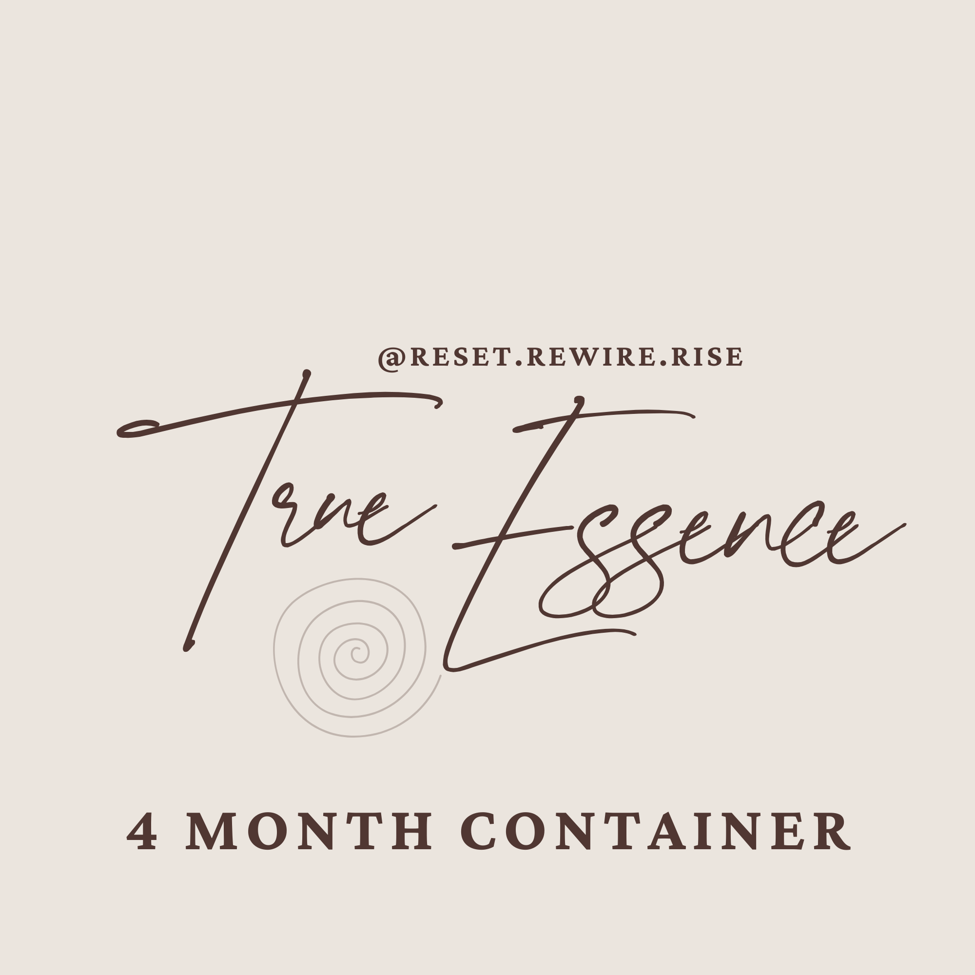 'True Essence' 4 month guidance container