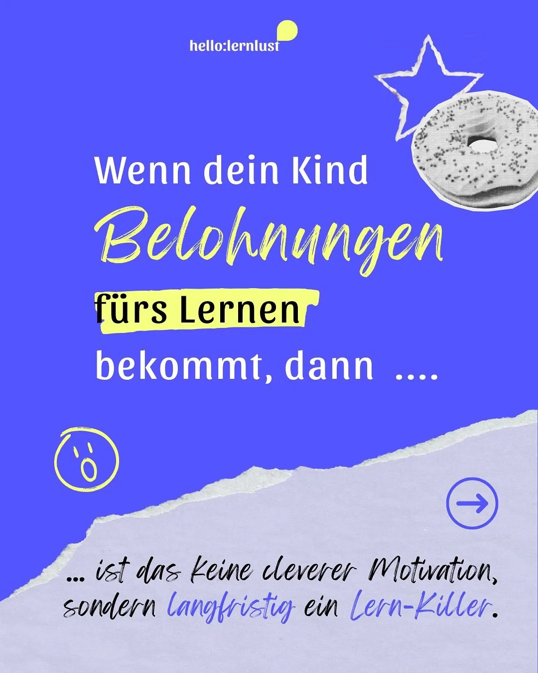 Belohnungen f&uuml;rs Lernen wirken auf den ersten Blick harmlos &ndash; Sticker, Schokolade, Extra-Bildschirmzeit. 🍬📱
 Aber genau das kann die intrinsische Motivation deines Kindes untergraben.

Wenn Kinder lernen, um eine Belohnung zu bekommen, v