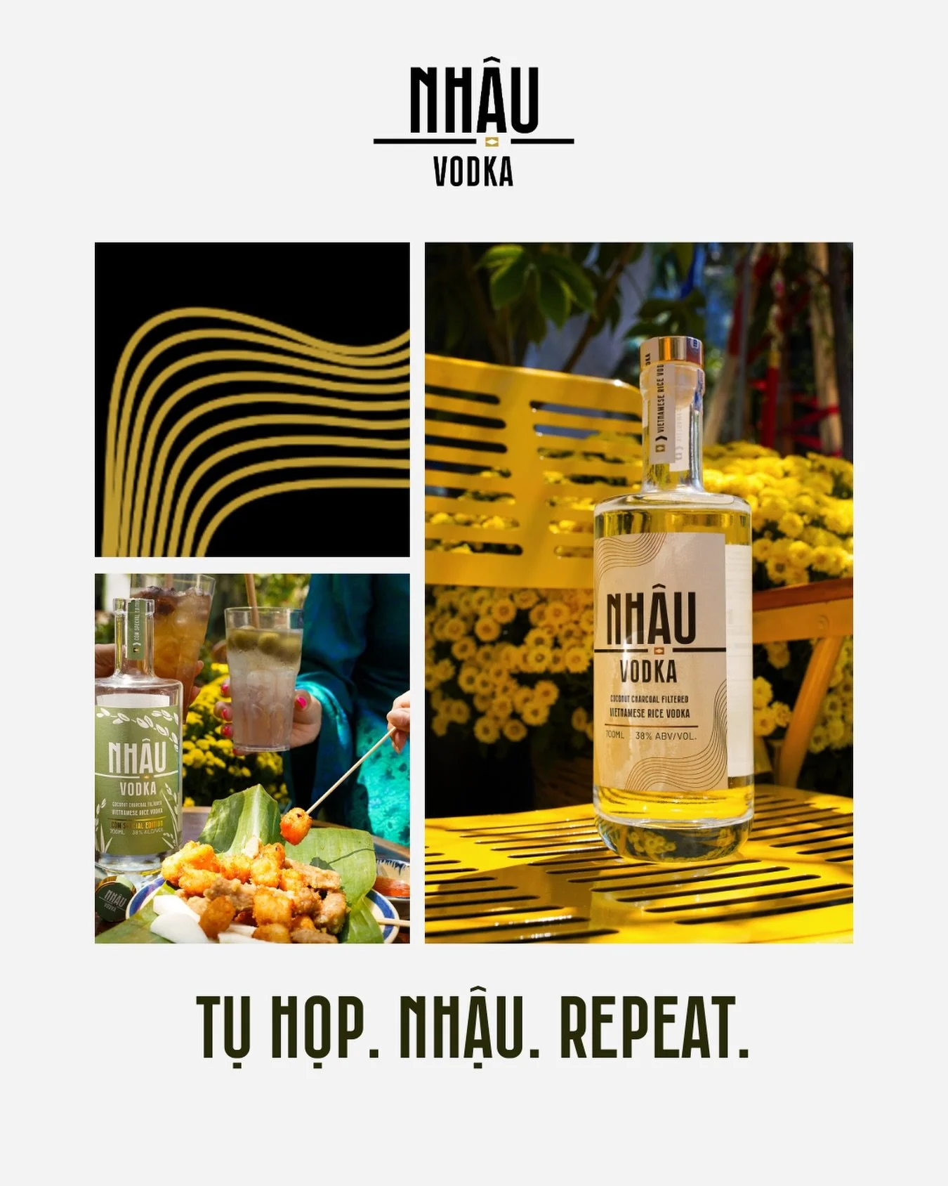 𝐆𝐚𝐭𝐡𝐞𝐫. 𝐏𝐨𝐮𝐫. 𝐑𝐞𝐩𝐞𝐚𝐭.
[Tiếng Việt b&ecirc;n dưới]

Ch&uacute;c Mừng Năm Mới. 🧧

Tụ họp. Nhậu. Repeat.

Here&rsquo;s to loud laughs, full plates, and glasses that never stay empty for long. 🥂

___

Ch&uacute;c Mừng Năm Mới 🧧

Tế