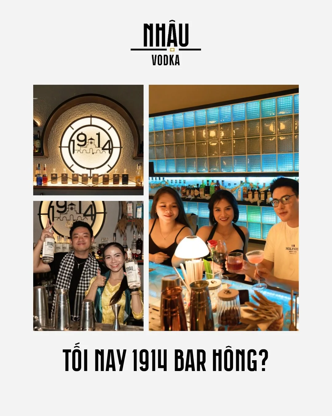 𝗧𝗼𝗻𝗶𝗴𝗵𝘁, 𝘄𝗲 𝗻𝗵𝗮̣̂𝘂 𝗮𝘁 𝟭𝟵𝟭𝟰 | 𝗧𝗼̂́𝗶 𝗻𝗮𝘆 𝗾𝘂𝗮 𝟭𝟵𝟭𝟰 𝗻𝗵𝗮̣̂𝘂 𝗵𝗼̂𝗻𝗴?
[Tiếng Việt b&ecirc;n dưới]

A warm little bar, easy drinks,
and conversations that start naturally.

No big plan needed.
Just the right people, the