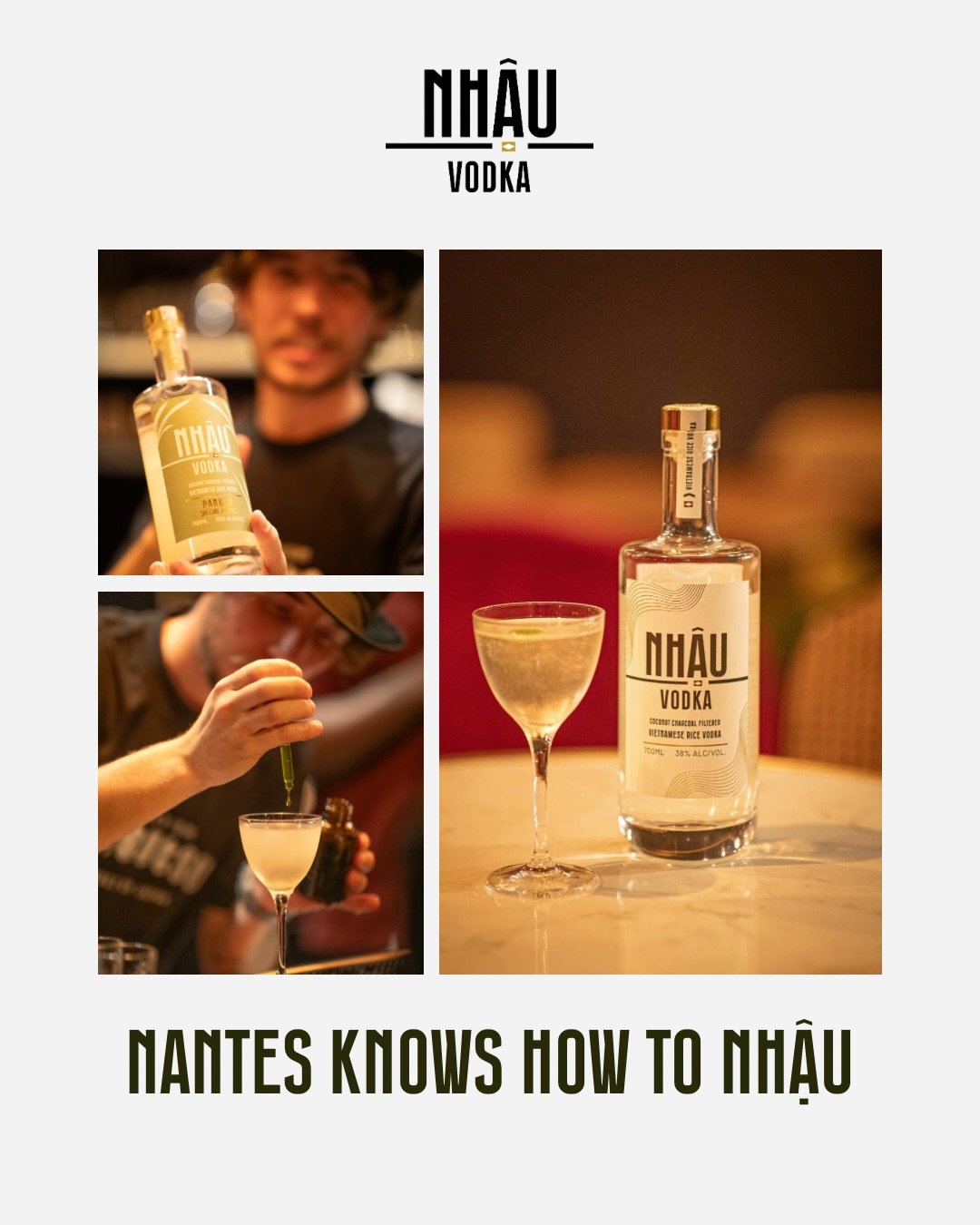 𝗡𝗮𝗻𝘁𝗲𝘀 𝗸𝗻𝗼𝘄𝘀 𝗵𝗼𝘄 𝘁𝗼 𝗡𝗵ậ𝘂 👀🇫🇷

And the crew at Charbon Bar @charbon_bar knows a thing or two about cocktails.

Meet 𝗖𝗼𝗰𝗼𝗮 𝗡𝗵𝗮𝘂, a little Vietnamese spirit with a French twist.

🍸 Nhậu Vodka
🍫 Cacao husk infusion by The