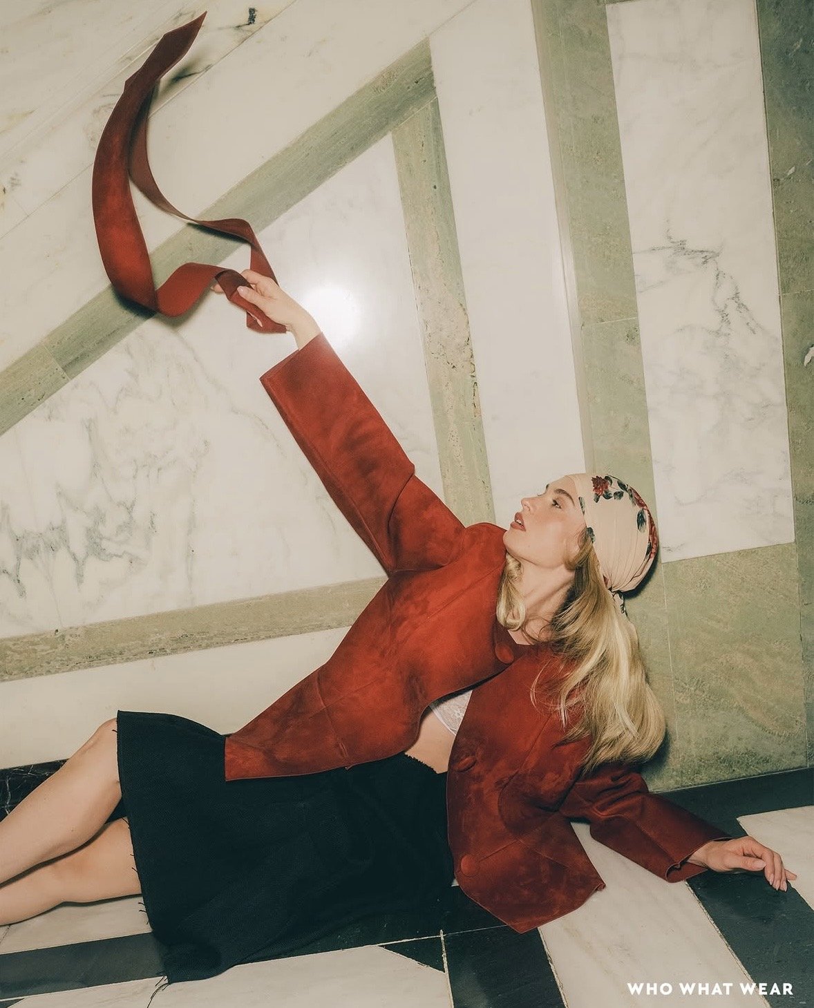 WhoWhatWear Cover || Lily James. Photographed by Noemi Ottilia Szabo. Styled by Sofia Lazzari.