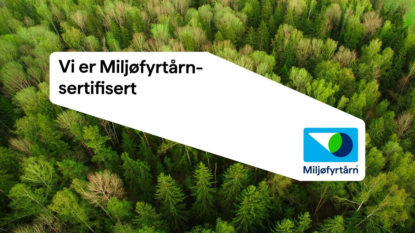 🌿 Vi er stolte av &aring; v&aelig;re Milj&oslash;fyrt&aring;rn-sertifisert!
Hos Bygg-TEK AS bygger vi ikke bare for i dag &ndash; vi bygger for fremtiden.
Med fokus p&aring; b&aelig;rekraft, kvalitet og milj&oslash;vennlige l&oslash;sninger, tar vi 