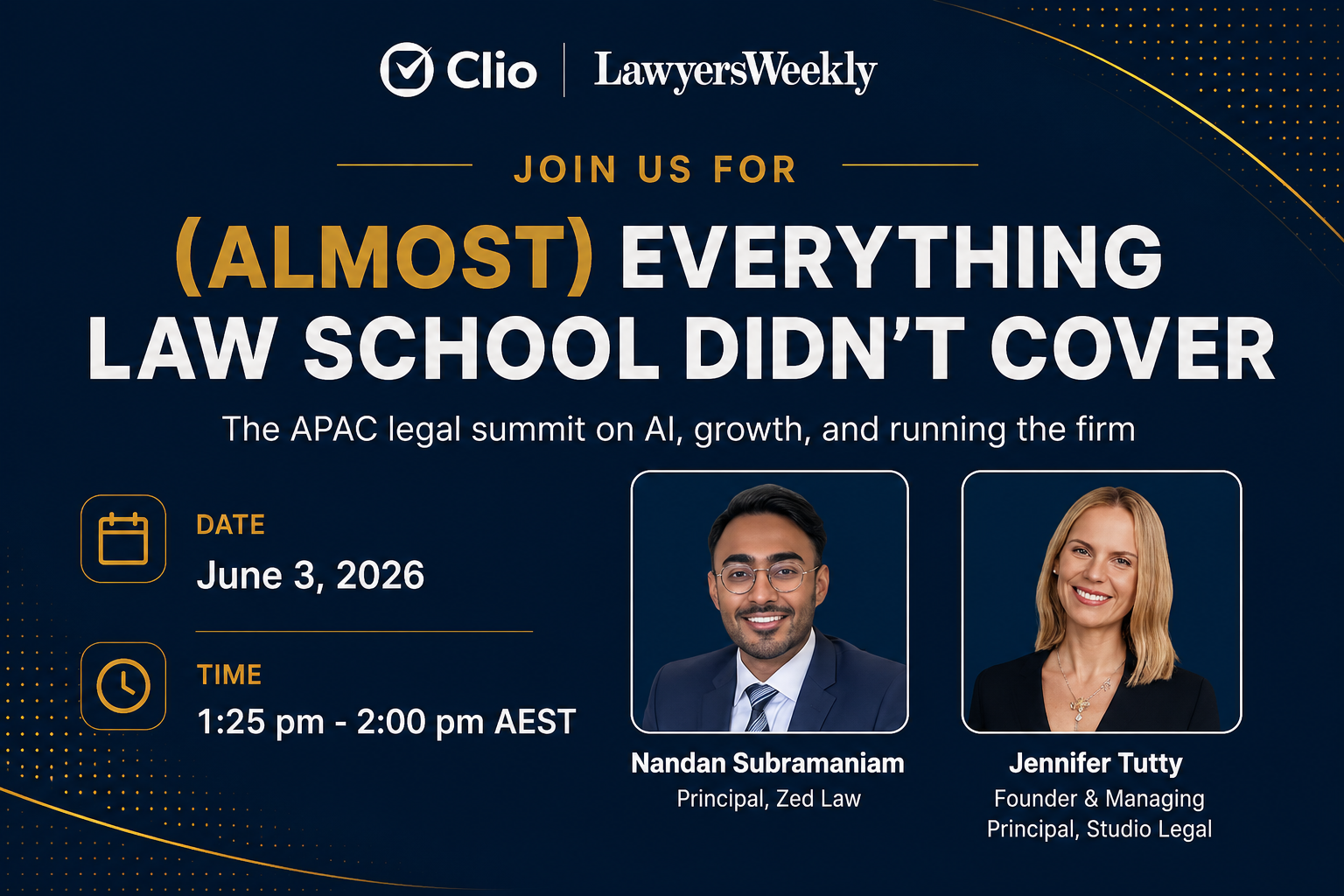 Clio x Lawyers Weekly Summit