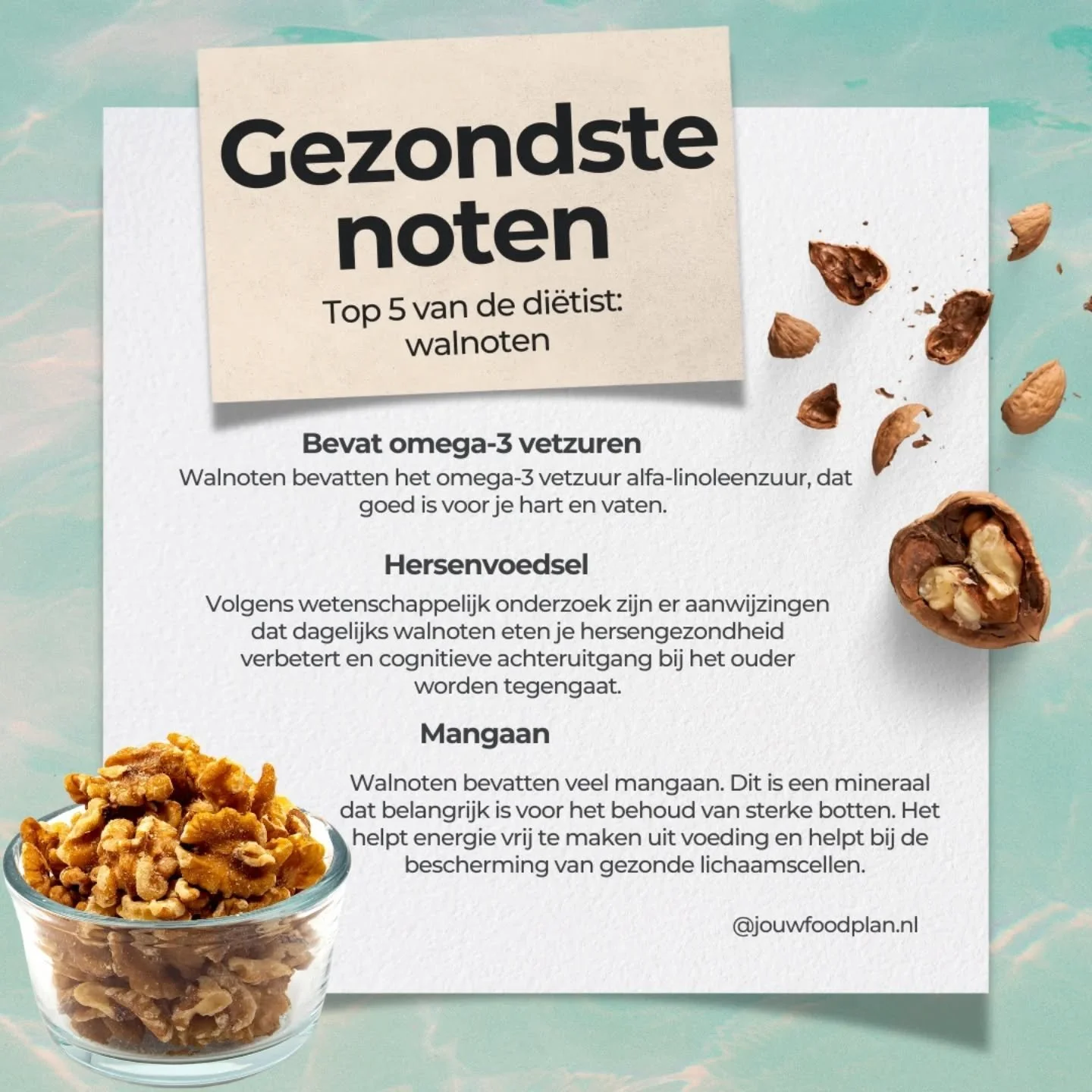 Dat noten super gezond zijn, wist je waarschijnlijk al. Maar wist je ook dat je verschillende voedingsstoffen binnenkrijgt afhankelijk van de noten die je kiest? Ik heb mijn top 5 op een rij gezet: amandelen, walnoten, paranoten, cashewnoten en pista