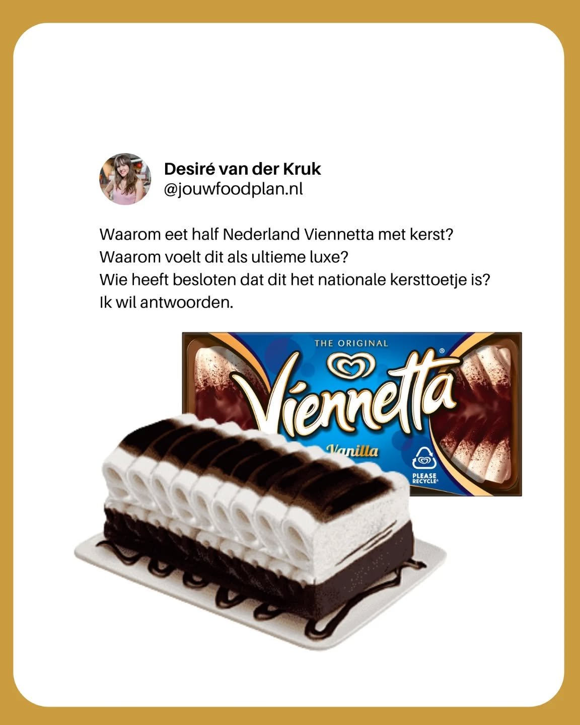 Vragen die mij bezig houden deze kerst. 🎄

Staat 'ie ook bij jou op tafel?

#viennetta #belangrijkevragen #kerst
