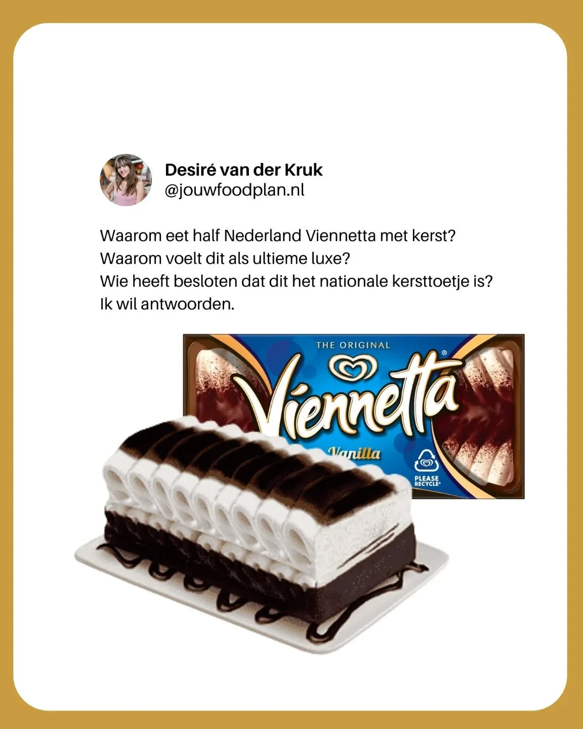 Vragen die mij bezig houden deze kerst. 🎄

Staat 'ie ook bij jou op tafel?

#viennetta #belangrijkevragen #kerst