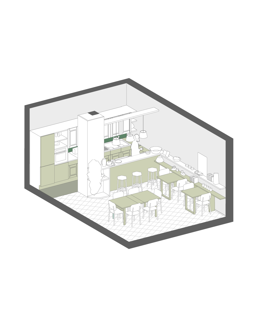 Interior project technical drawing