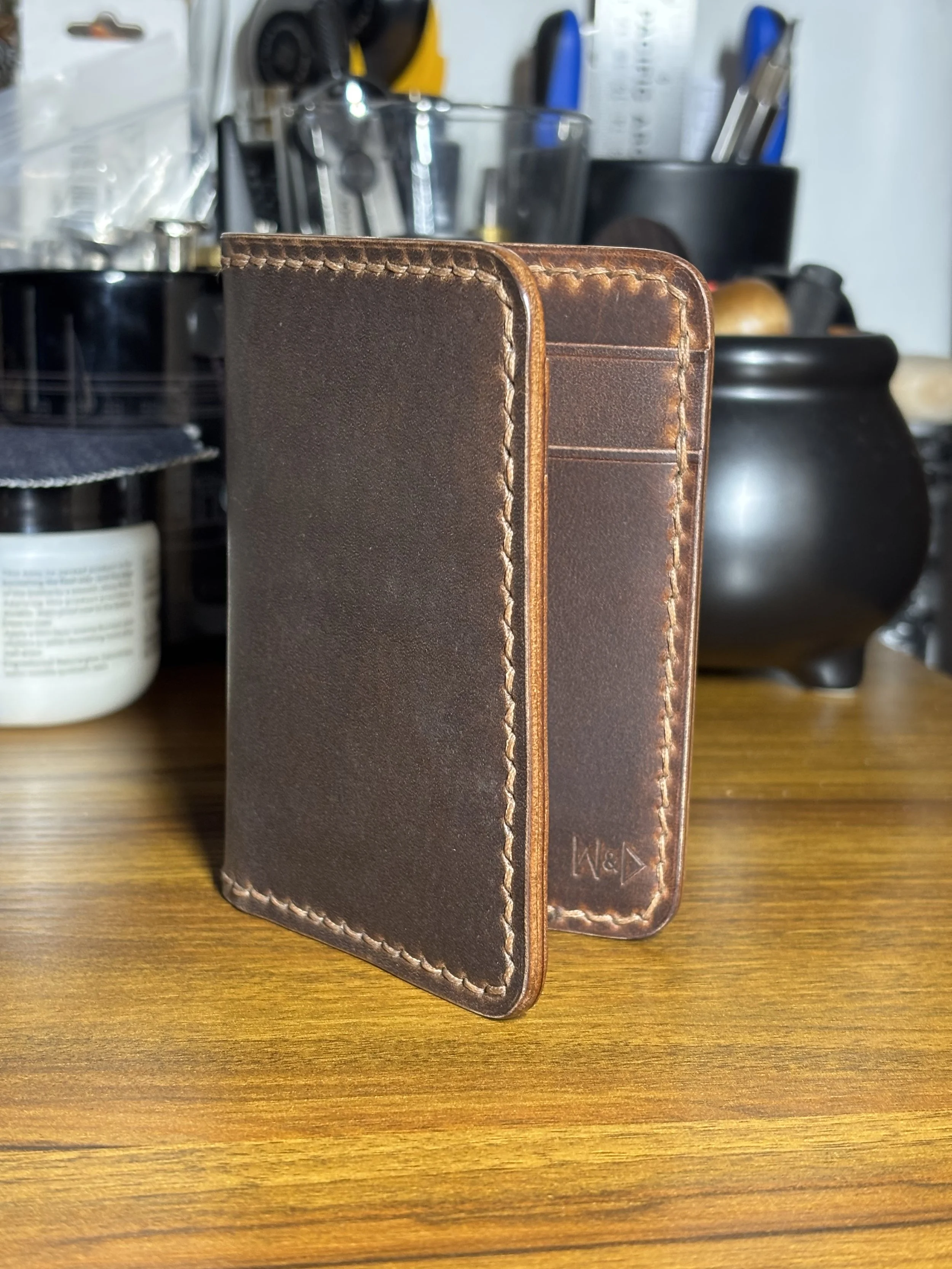 The Cowboy - Bifold Wallet - Veg Tan (Hand Skived)