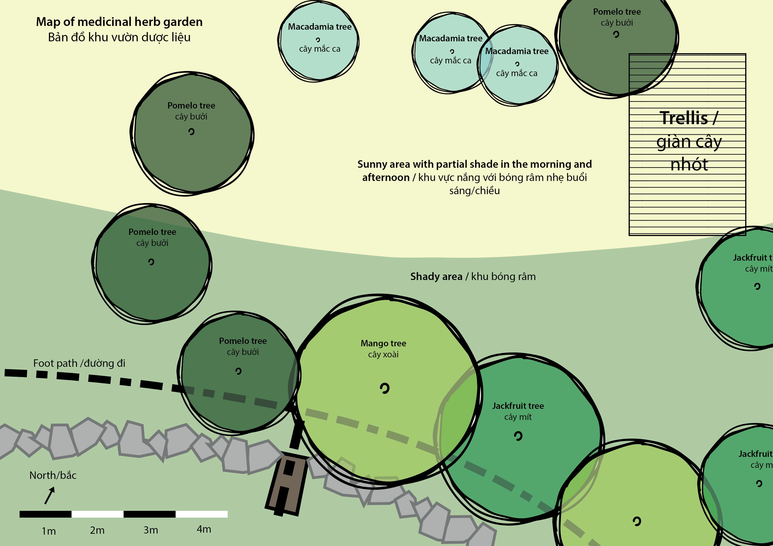 Yen Garden Medicinal garden Map.png