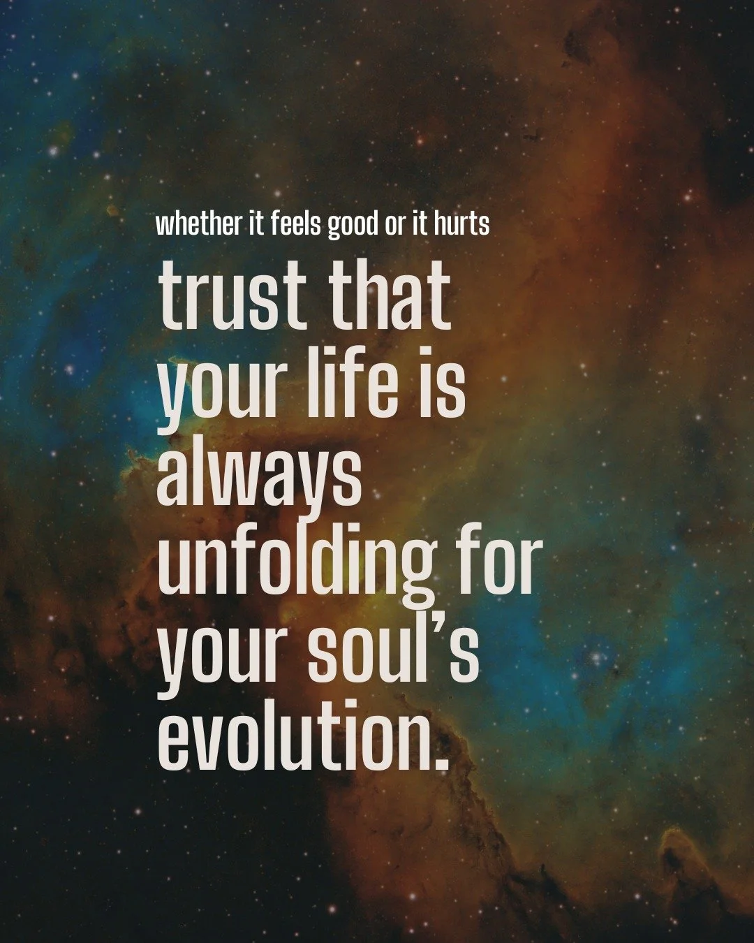 When we're focused on our material goals, daily needs, and feelings, we forget that we're here for something so much bigger than that❤️