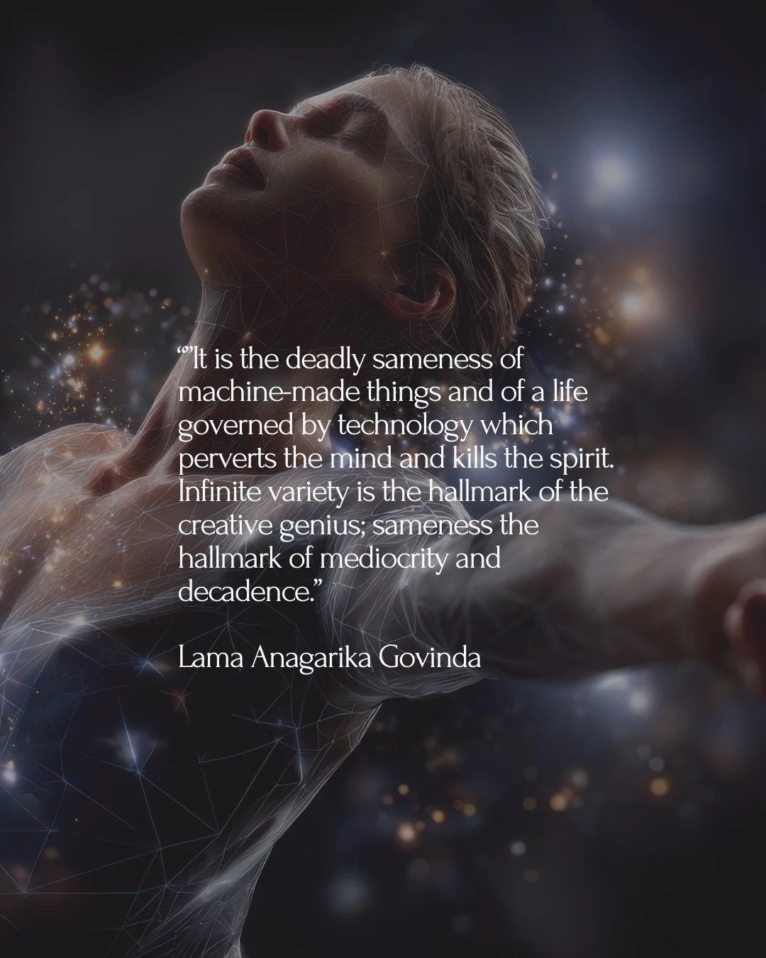 Technology is a helpful tool, but the moment we outsource the responsibility for our bodies, intellect, imagination, and even spiritual understanding to technology, our consciousness begins to stagnate and shrink... 

#awakening #consciousness #spiri