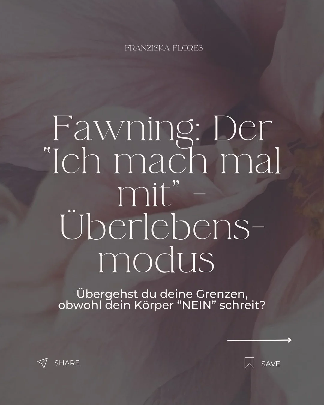 Anpassung (Fawning) in der Intimit&auml;t ist der heimliche Saboteur von Lebendigkeit.

Verletzungen von Grenzen hat unser Nervensystem trainiert, dass &bdquo;Mitmachen&ldquo; sicherer ist als dein echtes &bdquo;Nein&ldquo;. Das f&uuml;hrt zum Beispi