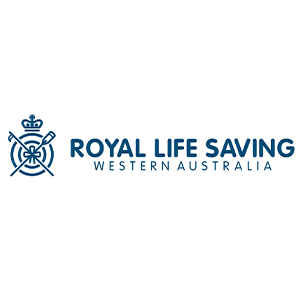 Royal Life Saving Western Australia logo with a crown and cross emblem.