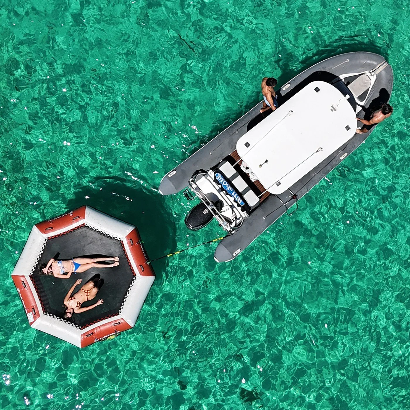 Join us at the Perth Boat Show this week for your chance to win an incredible @floatables.docks Prize Pack valued over $4,000, featuring a Water Bouncer, two inflatable SUP boards, a 20L TPU soft cooler bag and a 3-way pump. Simply scan a QR code aro