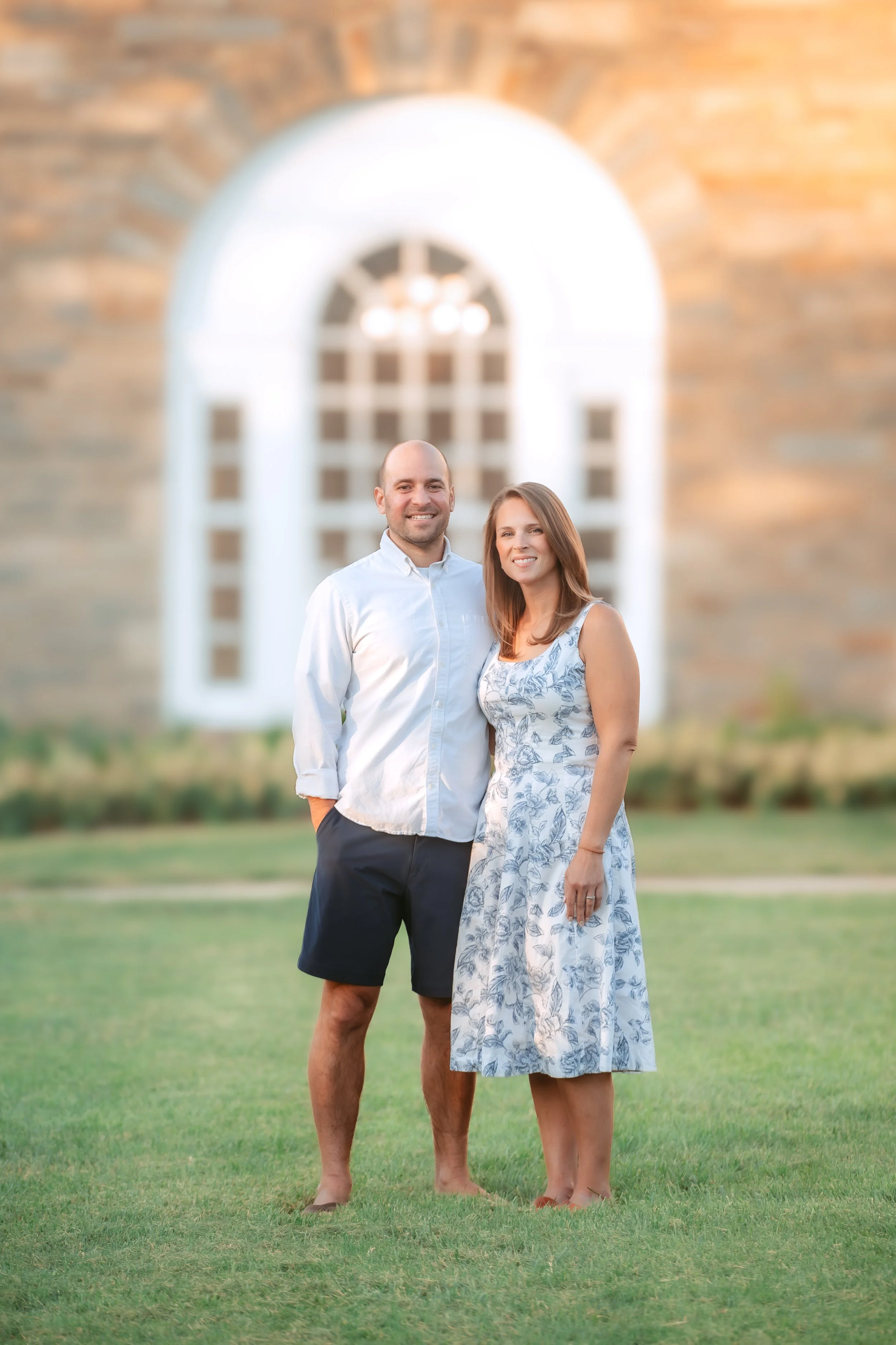 Husband and wife posing together 