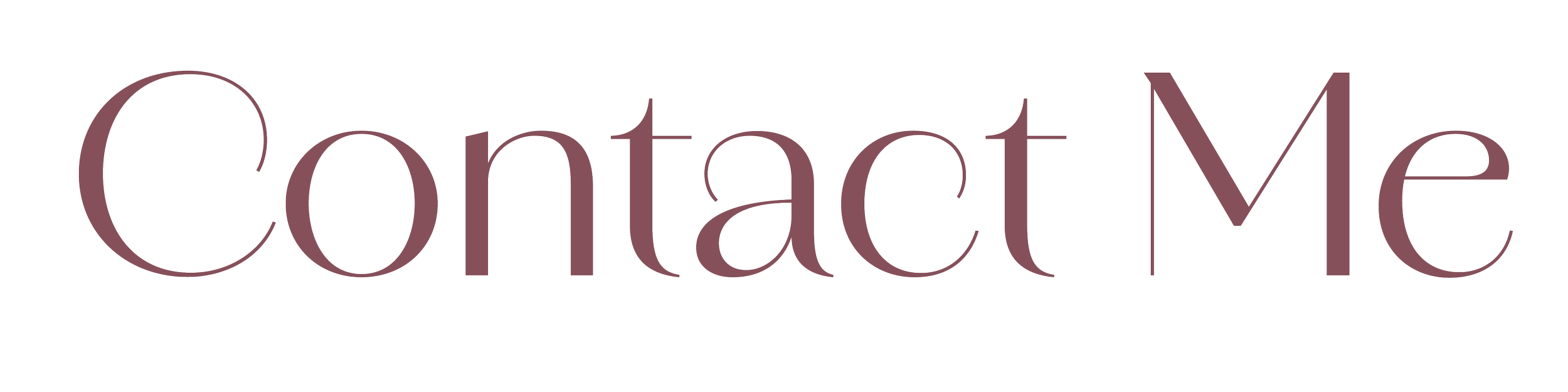 Contact me text in stylized font