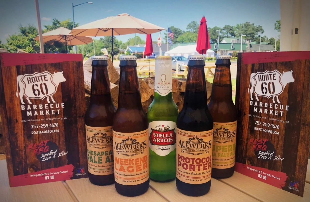 BBQ and a cold one just hit different 🍺🔥

Local brews, ice cold favorites, and the perfect pairing for smoked meats
Pull up to Route 60 and sip the good stuff 

#Route60BBQ  #BBQAndBeer  #LocalBrews  #WilliamsburgEats  #SmokedLowAndSlow