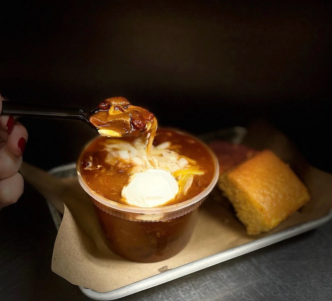 Warm up with a bowl that brings the heat 🔥🥣

Our hearty chili is loaded, topped just right, and served with cornbread on the side
Comfort food done the Route 60 way 😋

#Route60BBQ  #BBQChili  #ComfortFood  #WilliamsburgEats  #SmokedFlavor