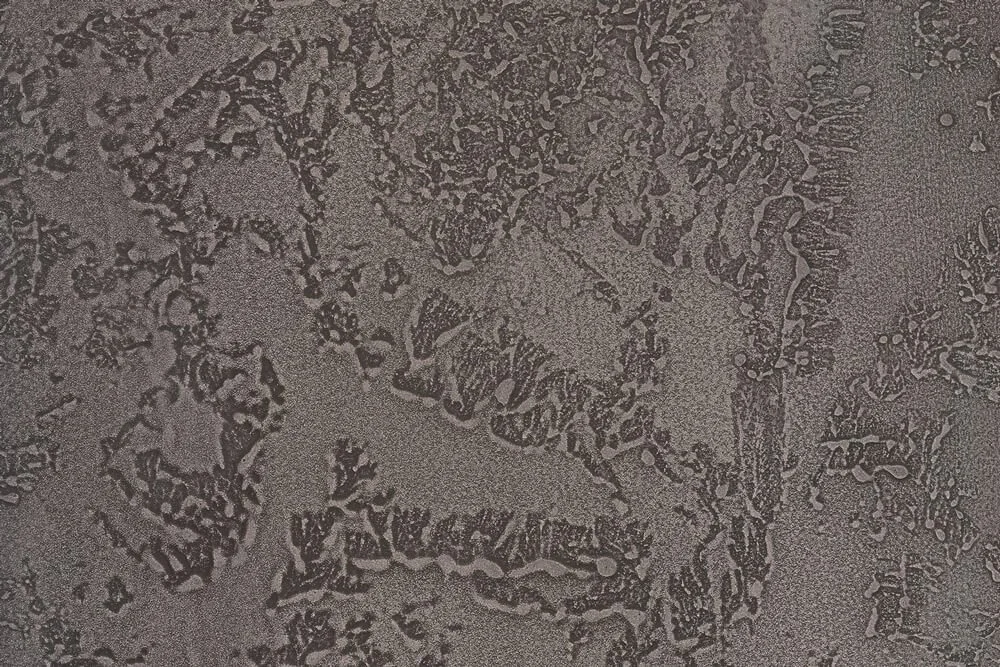 Une image en noir et blanc montrant un motif ou une texture abstraite avec des détails complexes.