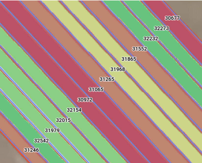 Image of field analysis with top performer corn