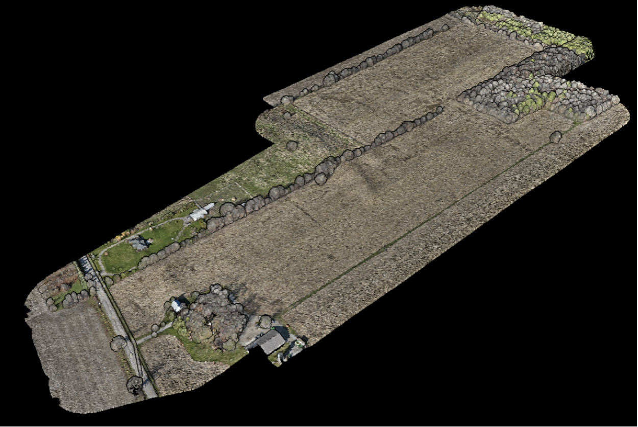 LiDAR 3D model of the field