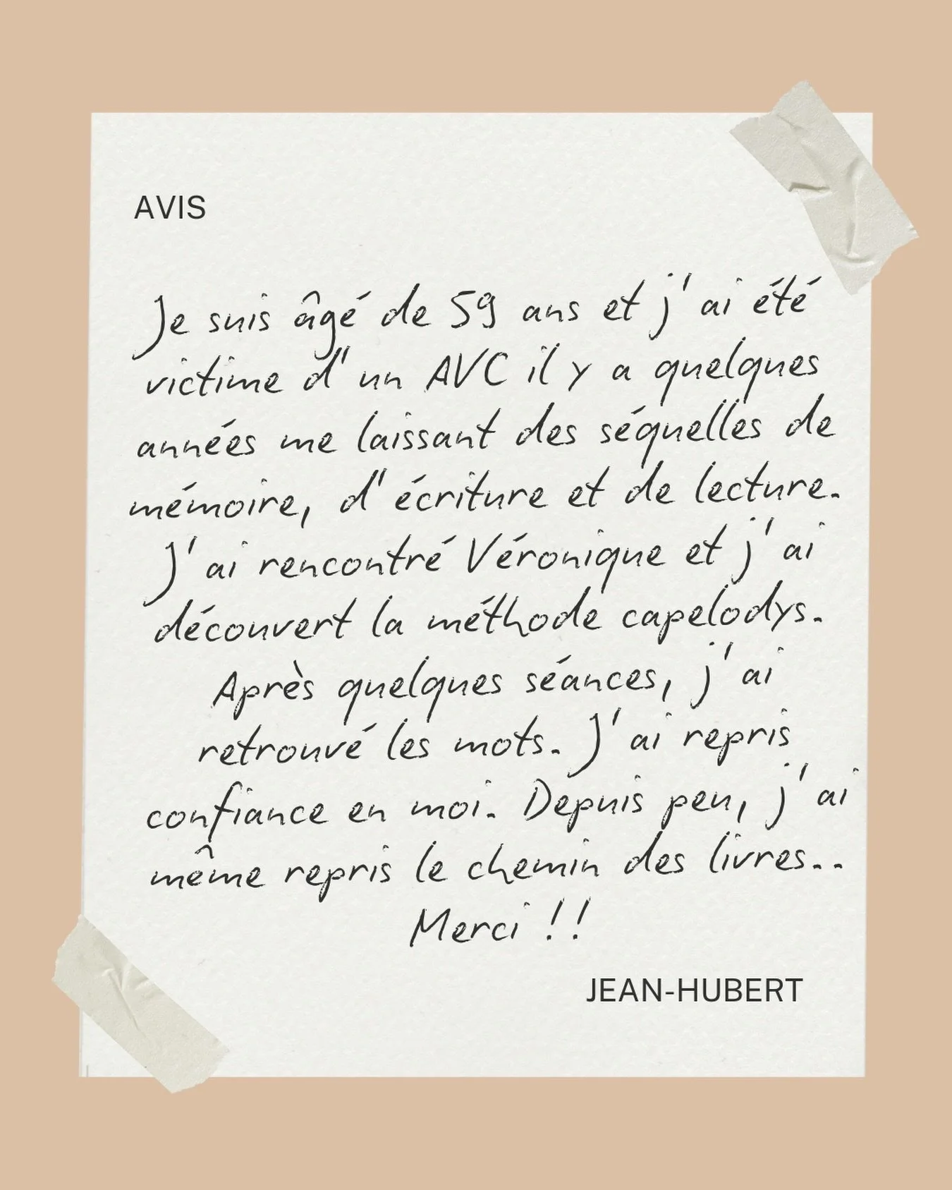 ✨ Je suis ravie de partager l&rsquo;avis de ma coll&egrave;gue V&eacute;ronique, qui illustre parfaitement l&rsquo;impact profond que peuvent avoir les s&eacute;ances Capelodys, y compris aupr&egrave;s d&rsquo;adultes.
Cet accompagnement ne s&rsquo;a