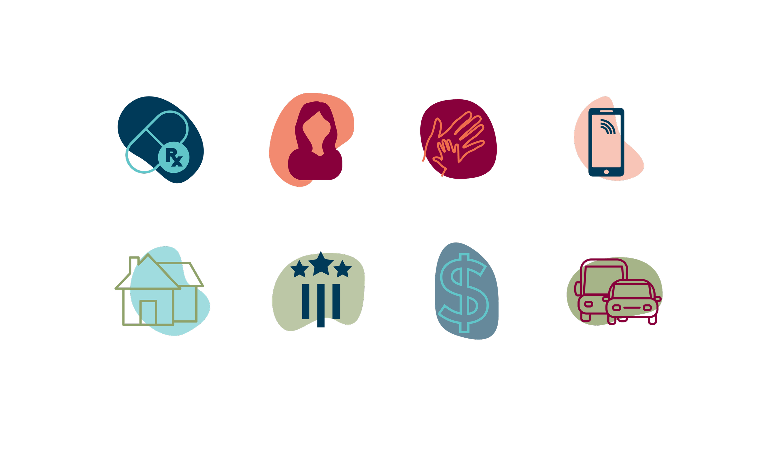 Colorful icon set 1 for Chester Country Partnership to End Homelessness