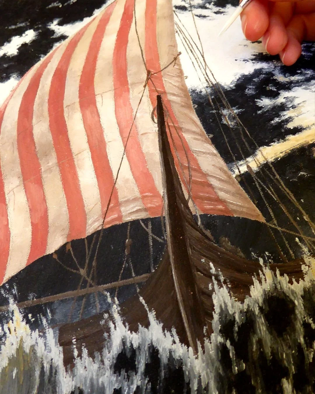 The Viking Ship Painting For Sale