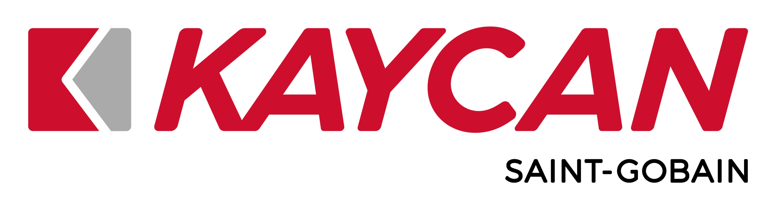 KAYCAN logo in red and grey on black background