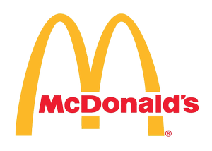McDonald's logo with golden arches and red text