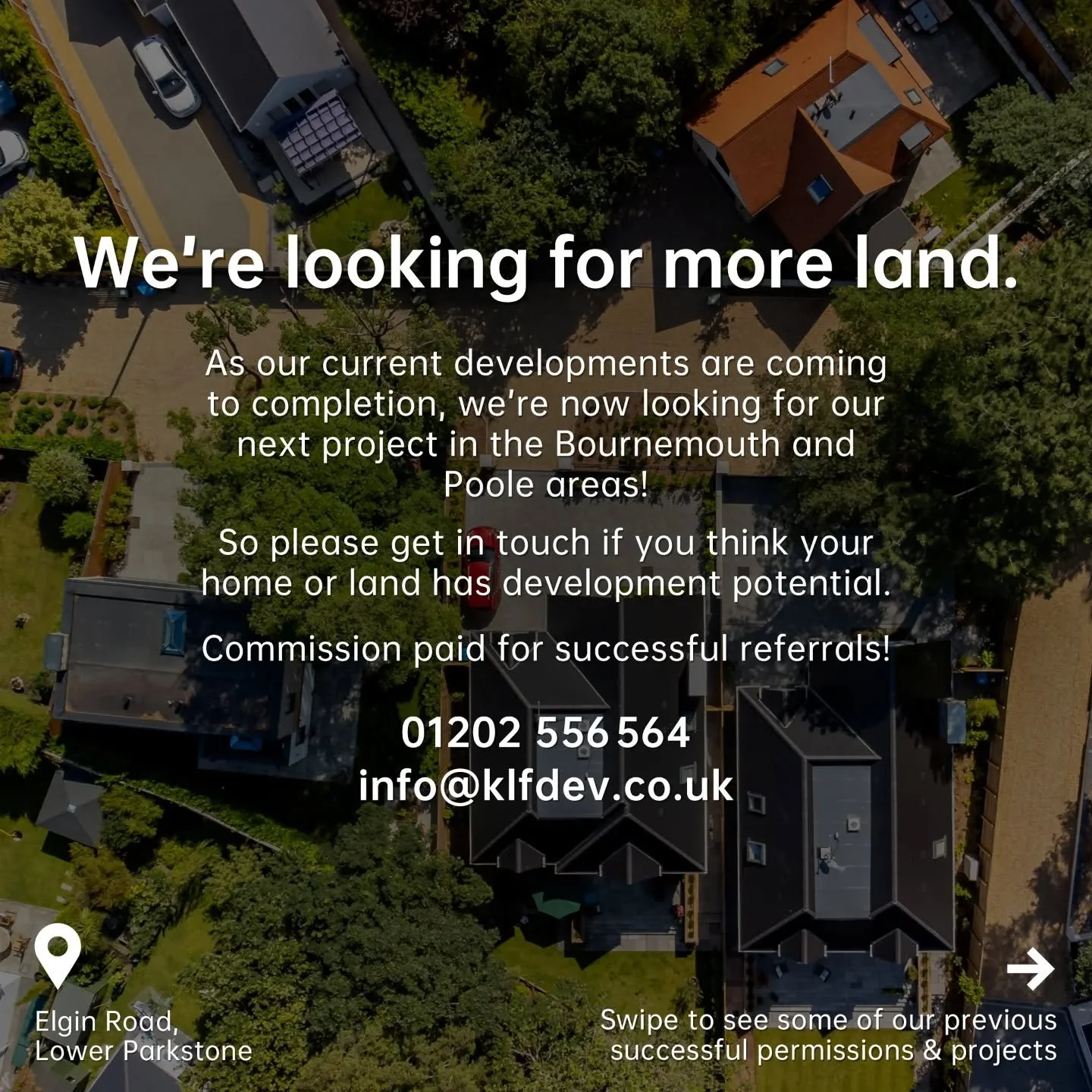 📢 WE'RE LOOKING FOR MORE LAND 🏡

As our current developments are coming to completion, we're now looking for our next project in the Bournemouth and Poole areas!

So please get in touch if you think your home or land has development potential. 

💰