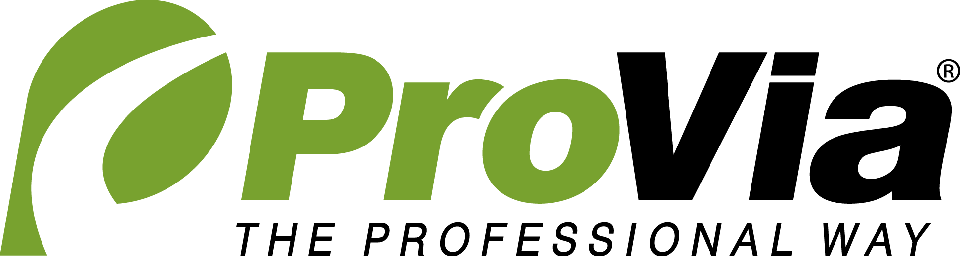 Pro logo with a green and black color scheme, featuring a stylized leaf design.