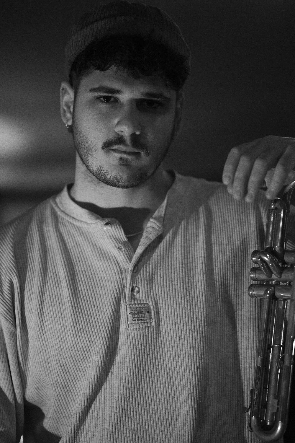 Nico Weber, musikalischer Leiter der Bigband Vaterstetten, mit Trompete
