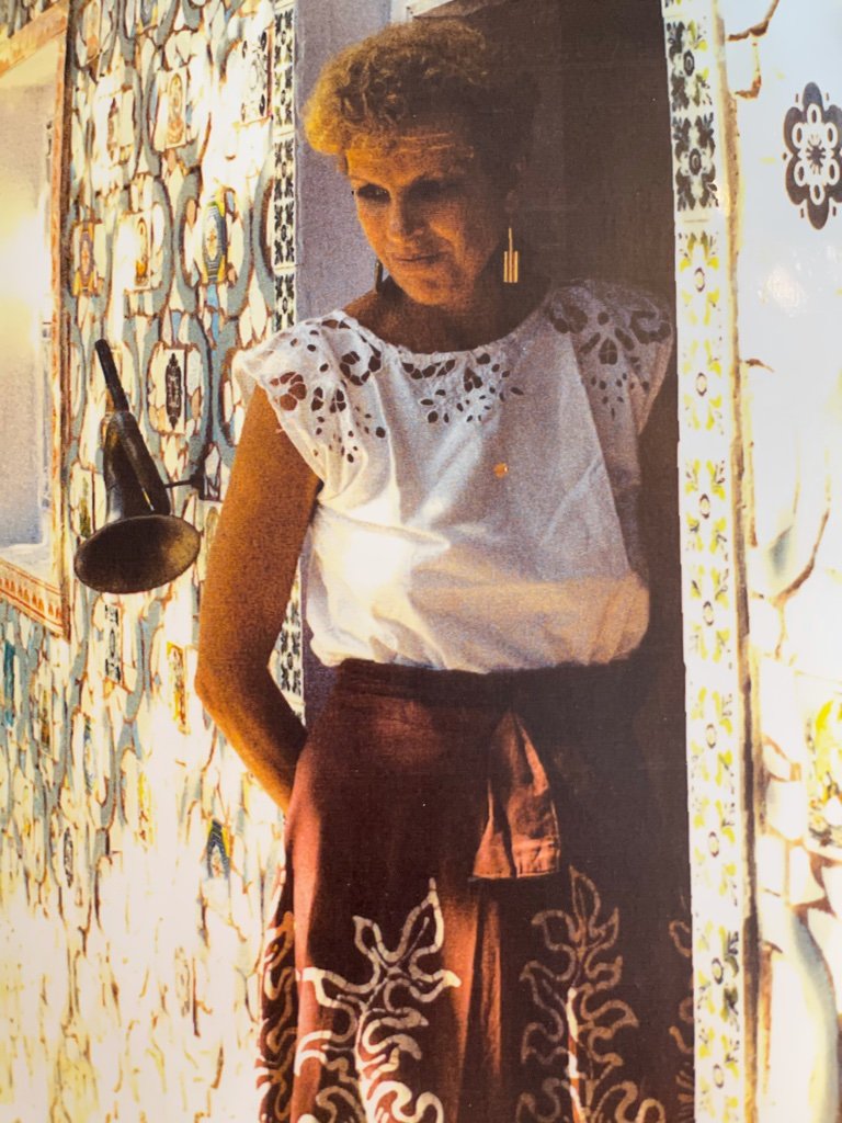 Sondra at the door of her Master.