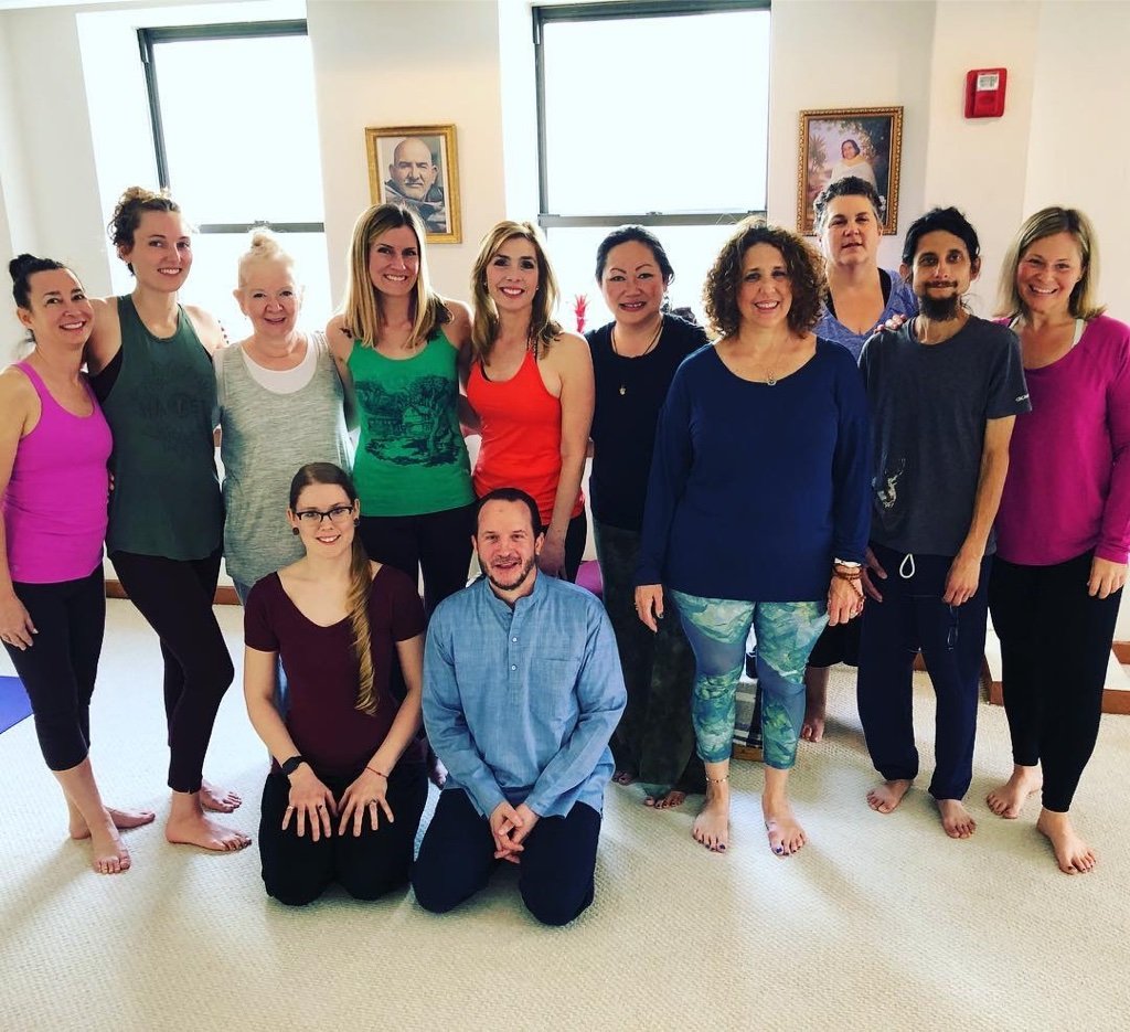 Maureen at a Yoga event
