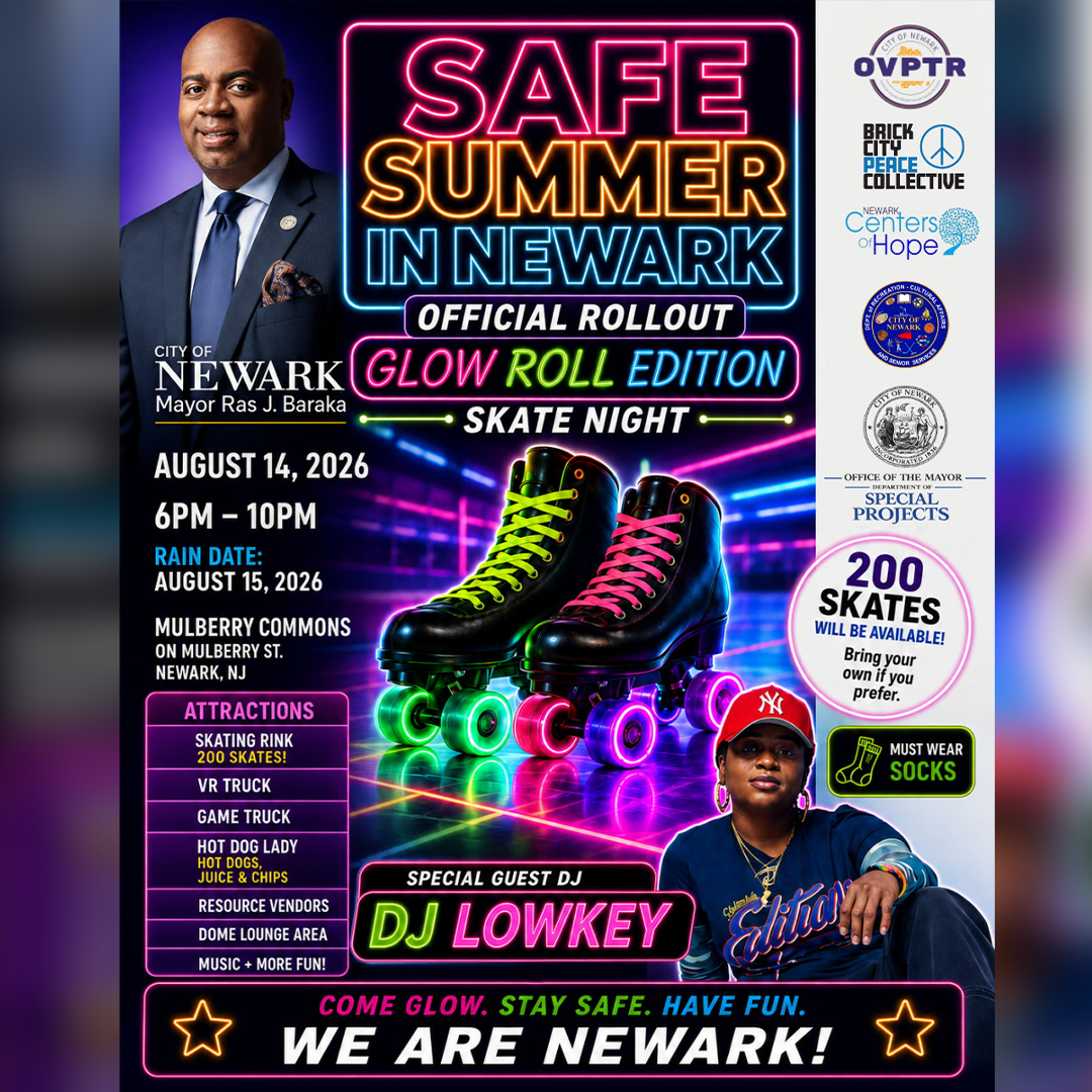 Safe Summer in Newark - Glow Roll Edition Skate Night