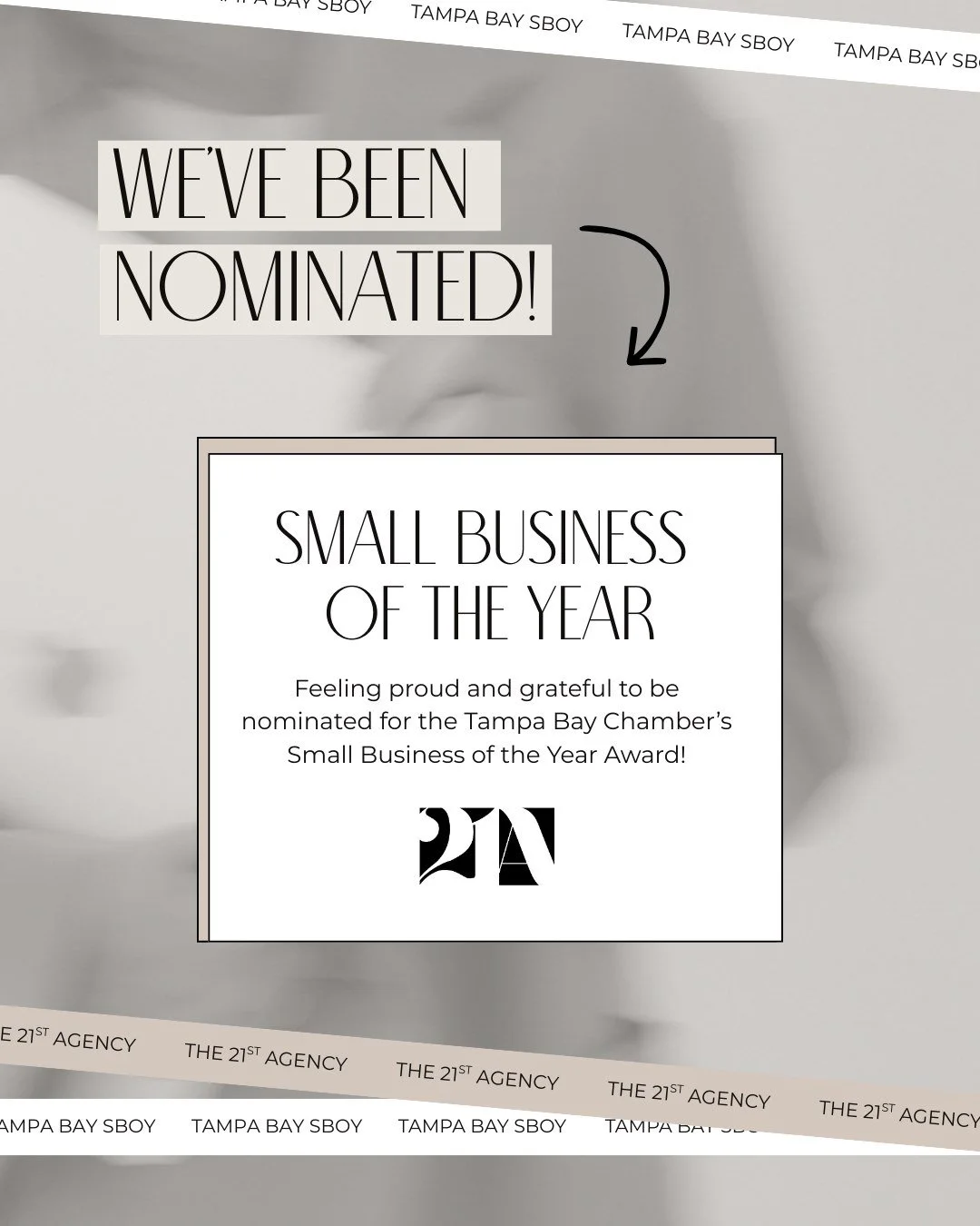 The only thing small around here is our founder. 🧍🏼&zwj;♀️🏆 We're thrilled to be nominated for this tremendous award! 

Thank you to the @tampabaychamber_'s award nomination for Small Business of the Year. We're so grateful for our incredible clie