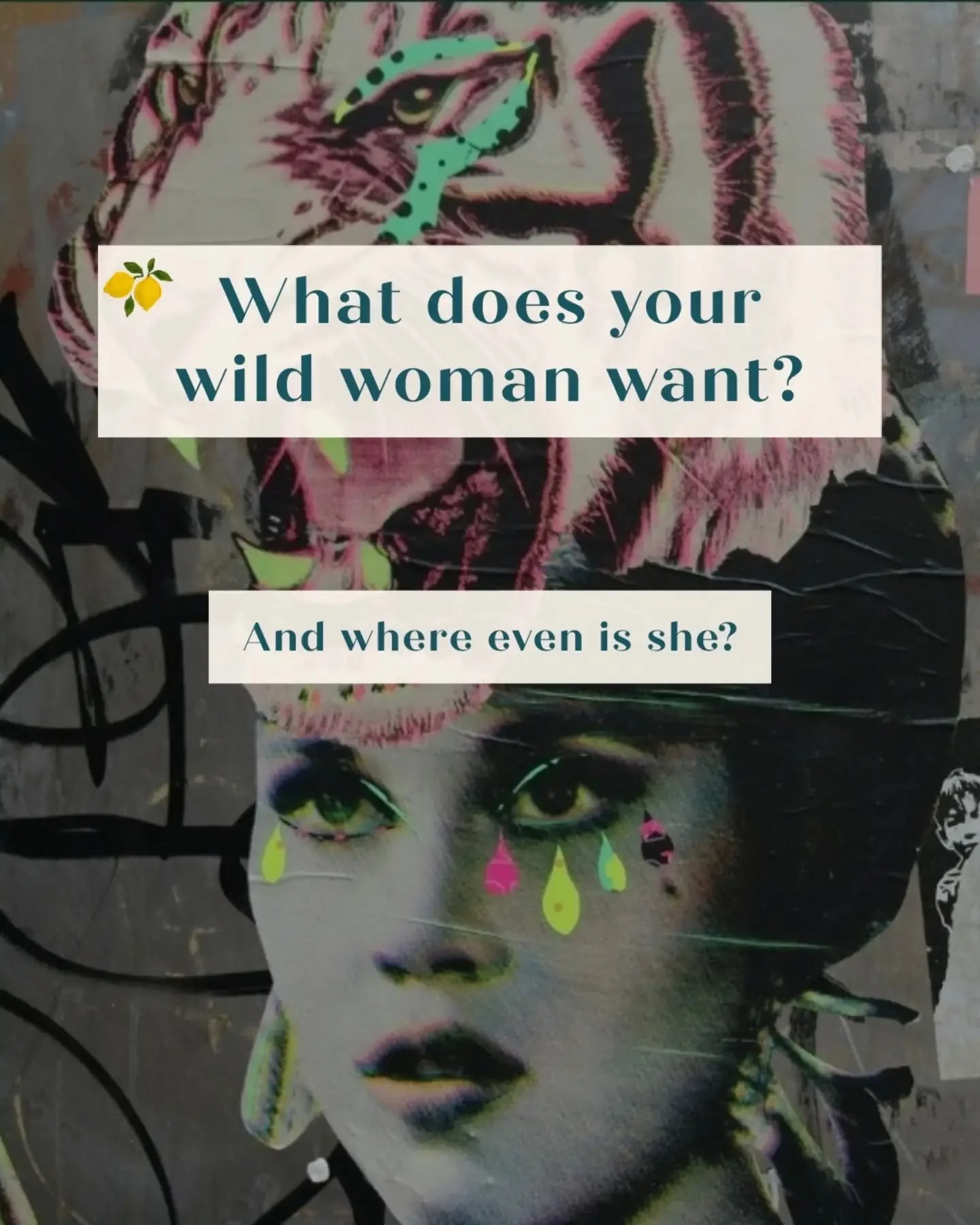 ♀️ WILD WOMAN WANTS ♀️

Stage 2 of 🍋 The Midlife TWIST Method 🍋 is my absolute favourite.
 
You've tuned in and cut the static. Now you're ready to get reacquainted with your 🤸🏽&zwj;♀️WILD WOMAN🤸🏼&zwj;♀️ self.

To listen to what she's saying an