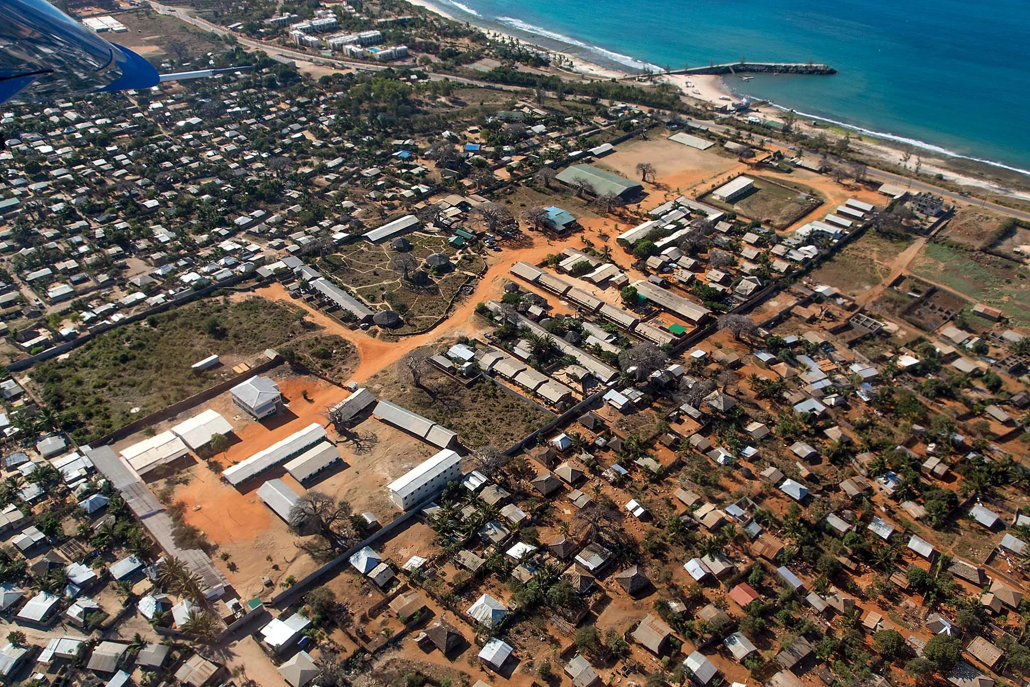 Our Pemba base from the air