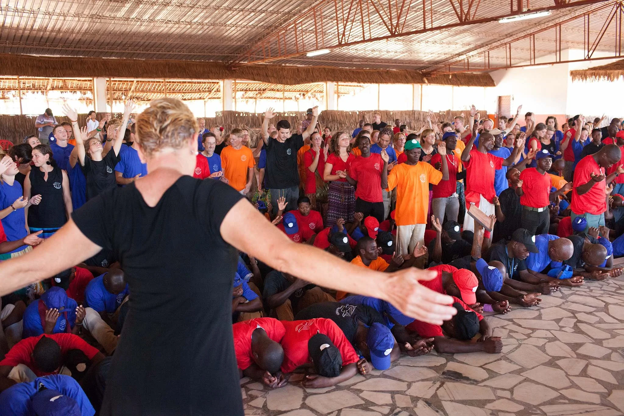 Mozambican and Harvest school students at graduation