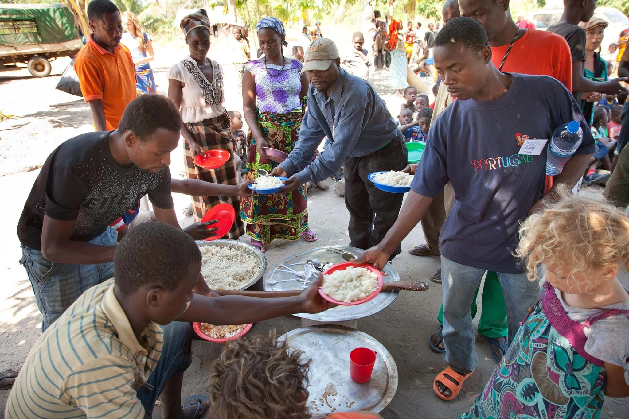 We always bring food to our outreaches