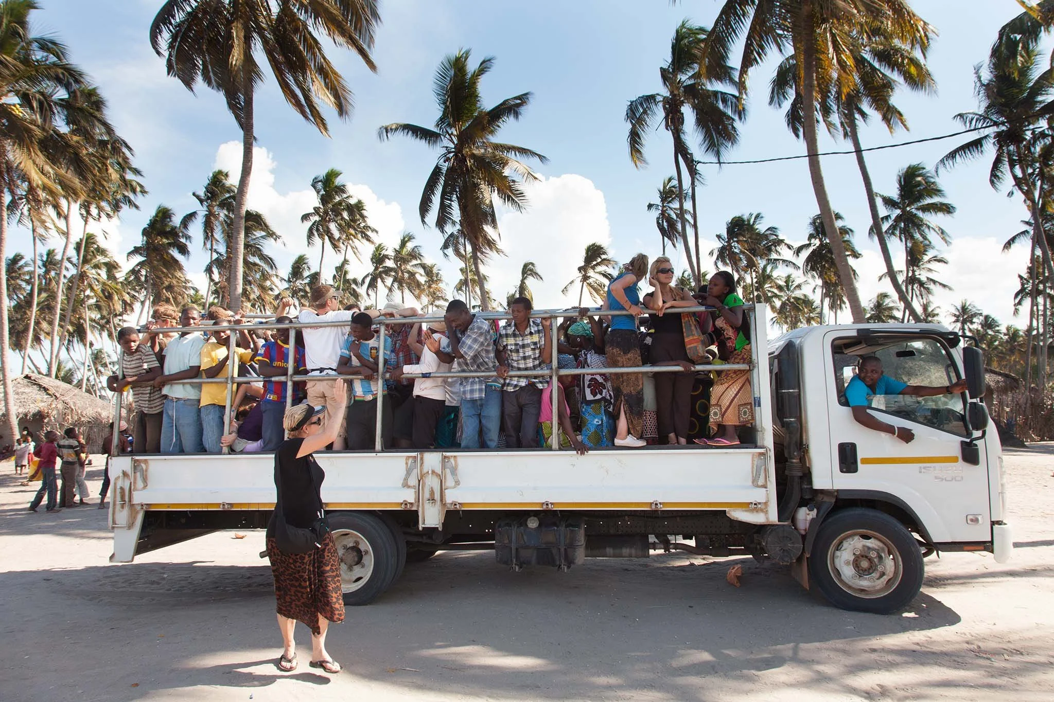 This is how we transport big groups in Mozambique