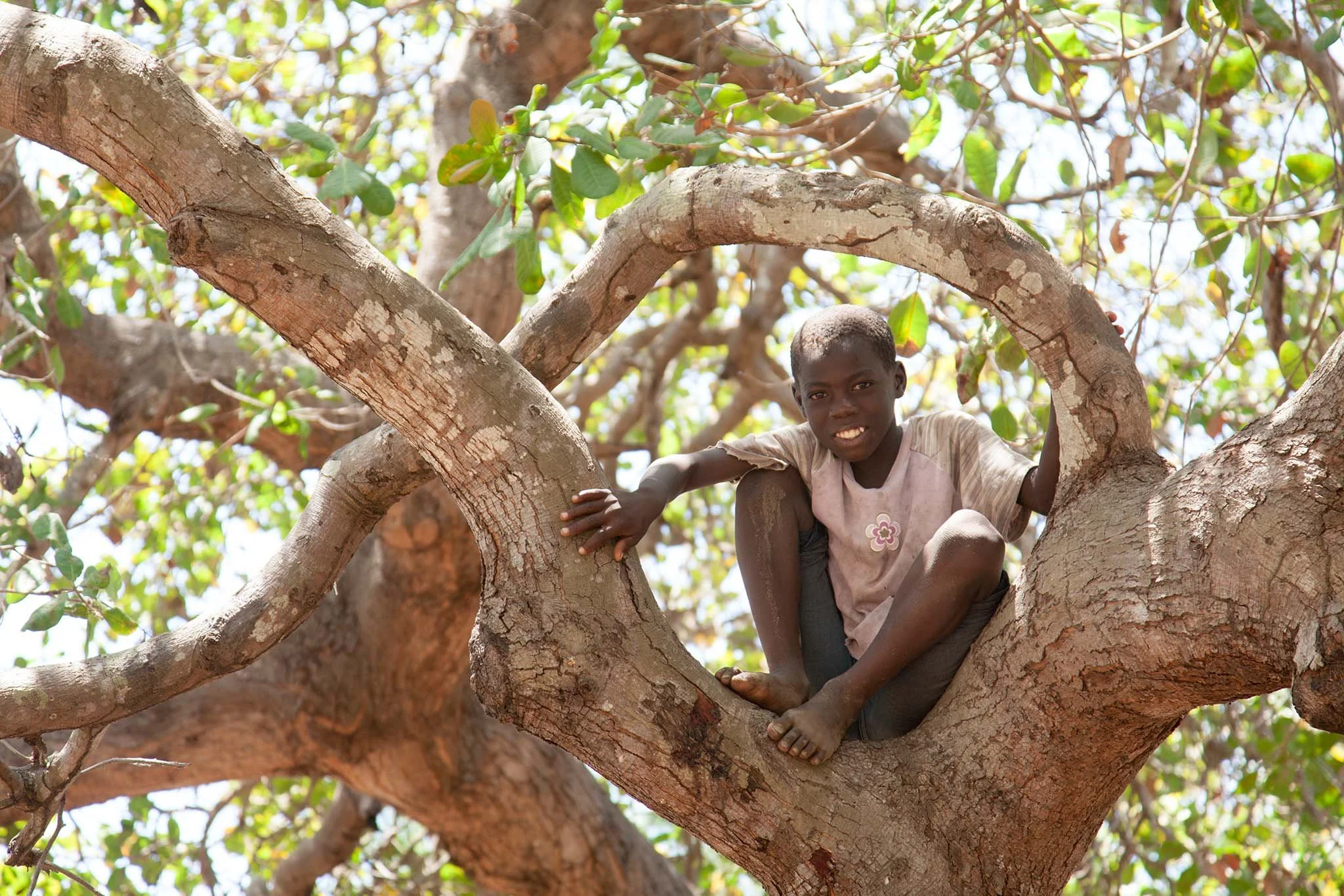 A village boy in his natural habitat