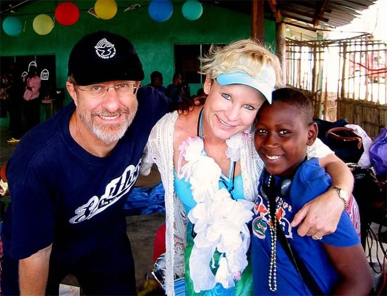 Heidi and I in Pemba on Children's Day with Mario