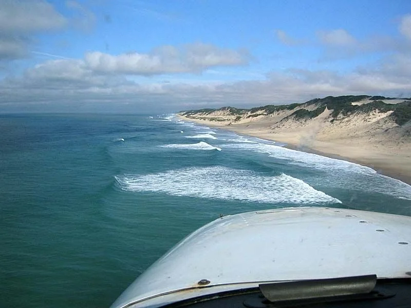 Flying the coast of Mozambique