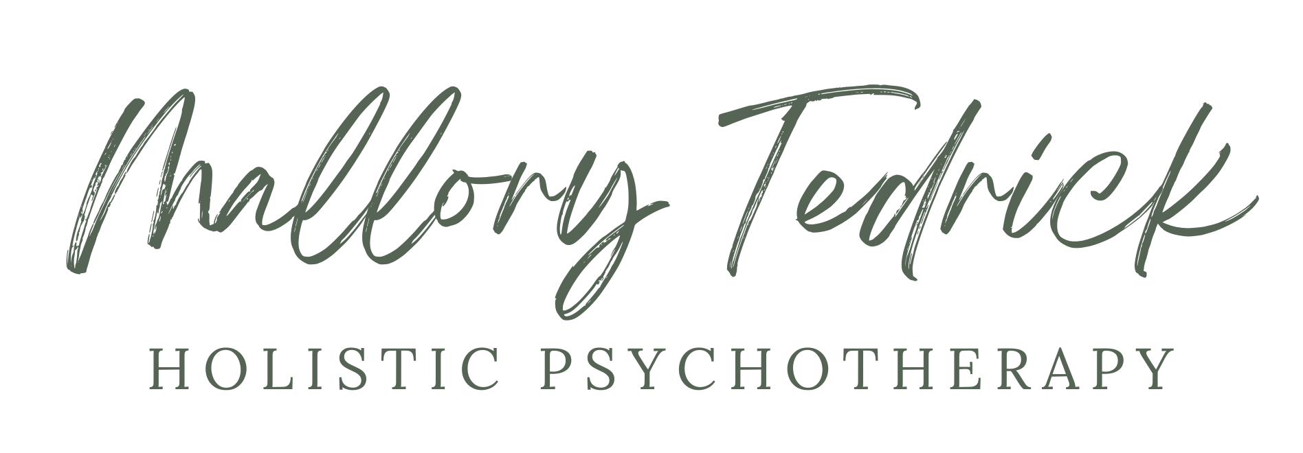Logo for Thrallors Tempick, holistic psychotherapy, written in script and lowercase, with a subtitle in uppercase.