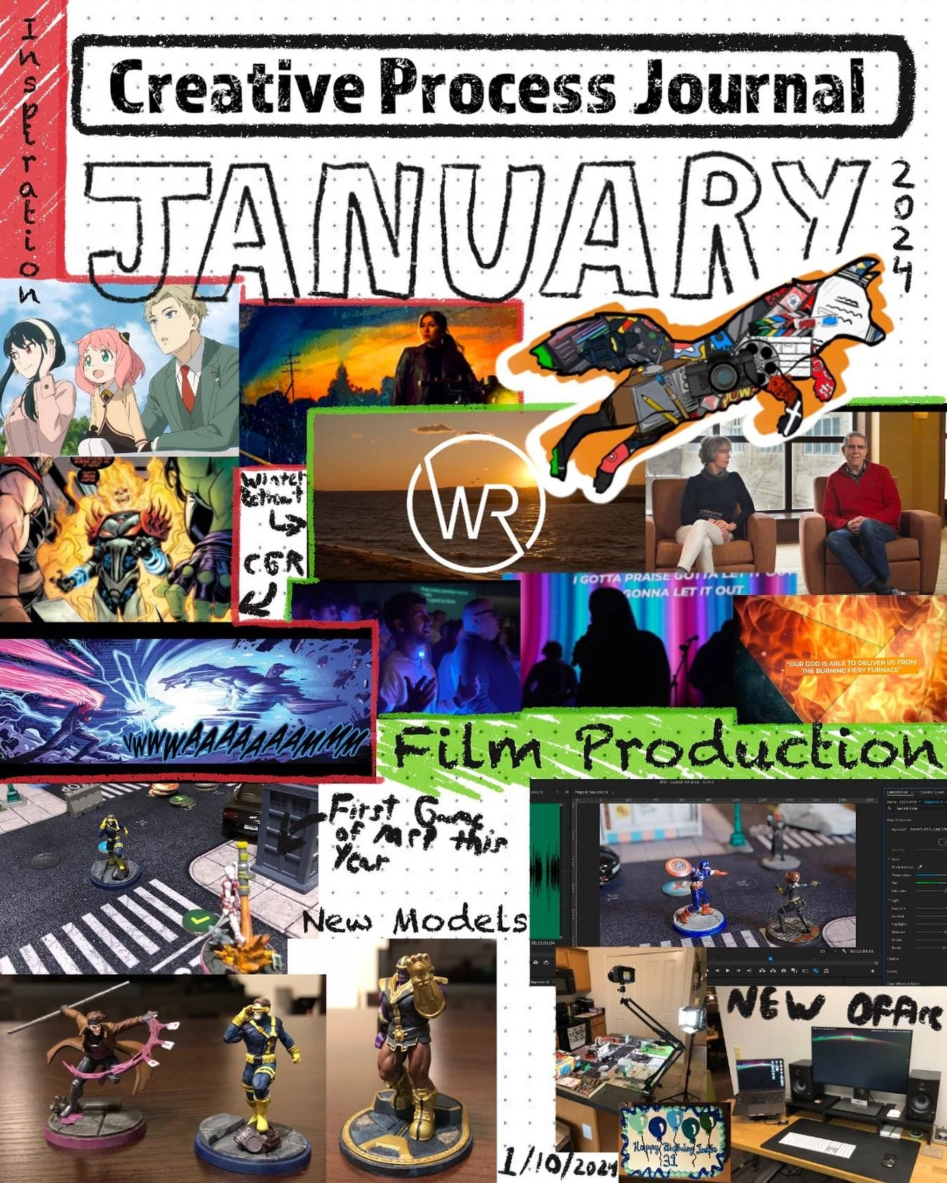 I&rsquo;m a few days late, but I wanted to post my #creativeprocess journal entree for the month of January!

The idea is simple - show the creative projects and life events of the last month in a fun way. I kept this one fairly simple while trying t