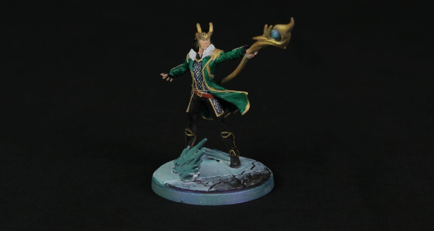 &ldquo;I am Loki, of Asgard, and I am burdened with glorious purpose.&rdquo;⁠
⁠
Here is my Loki Laufeyson painted by @fogs_illustrations! Figured it was appropriate to post this when the #Loki season 2 finale airs.⁠
⁠
I love his classic green and gol